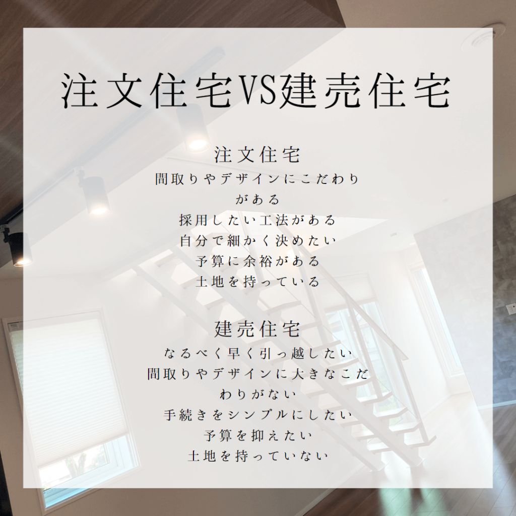 注文住宅と建売住宅どちらがいい？特徴・メリット・デメリットを解説 | スキライフ